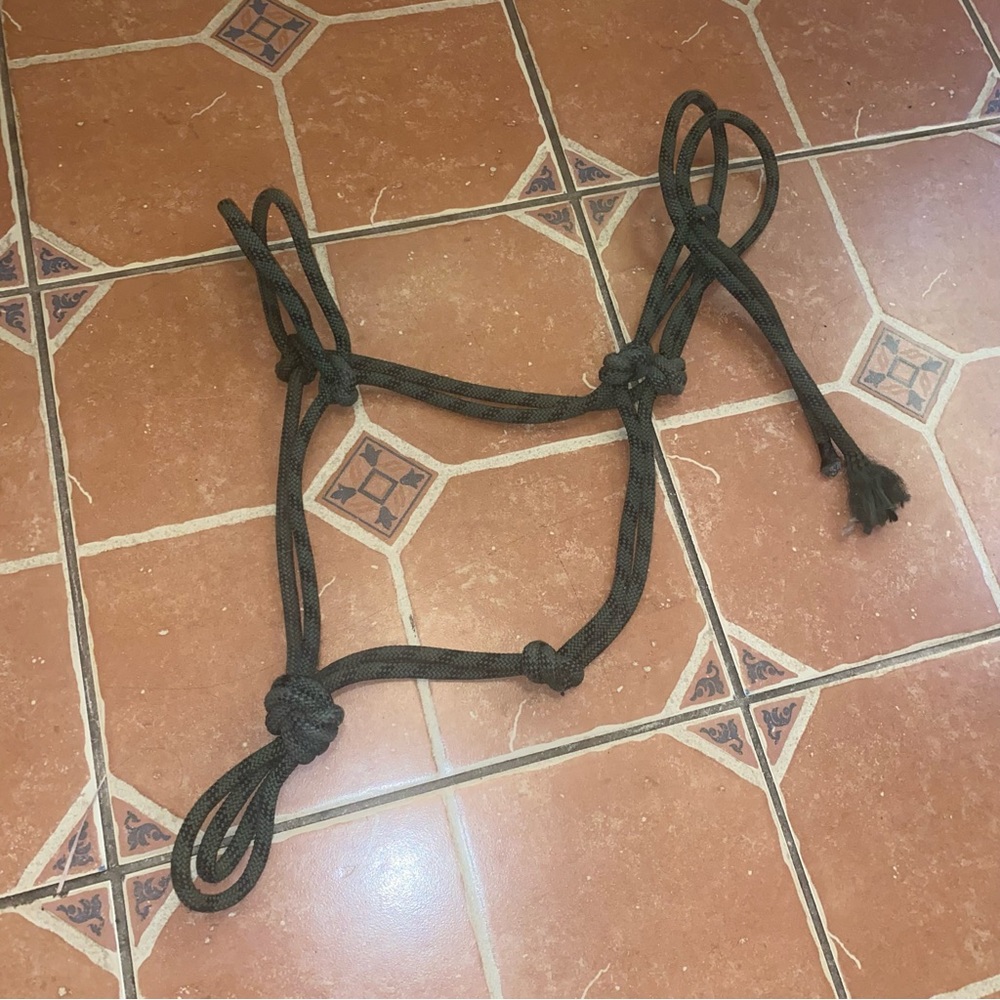 Large Olive Rope Halter